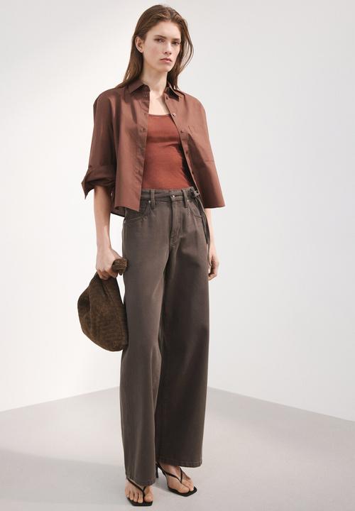 MANGO - Jeans rachel - dark brown