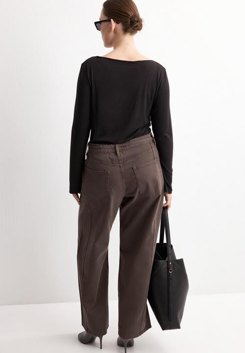 MANGO - Jeans rachel - dark brown