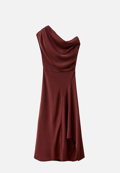 MANGO - Dress mery3 - dark red