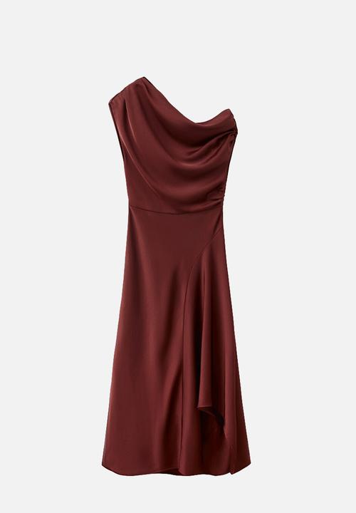 MANGO - Dress mery3 - dark red