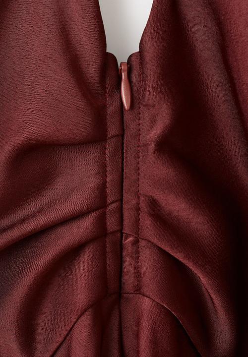 MANGO - Dress mery3 - dark red
