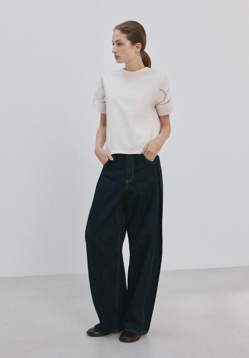 MANGO - T-shirt petunia - light beige