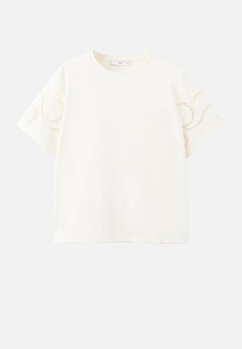 MANGO - T-shirt petunia - light beige