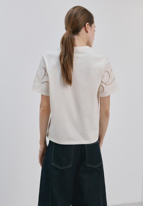 MANGO - T-shirt petunia - light beige