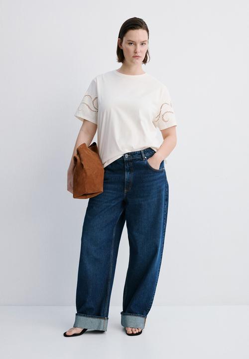 MANGO - T-shirt petunia - light beige