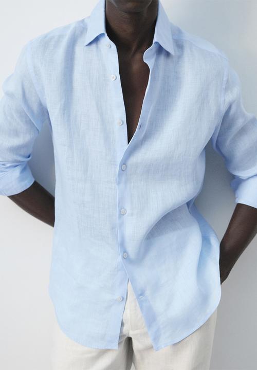 MANGO - Shirt Tucan - Sky Blue