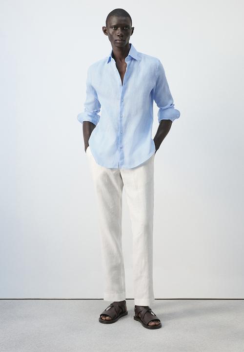 MANGO - Shirt Tucan - Sky Blue