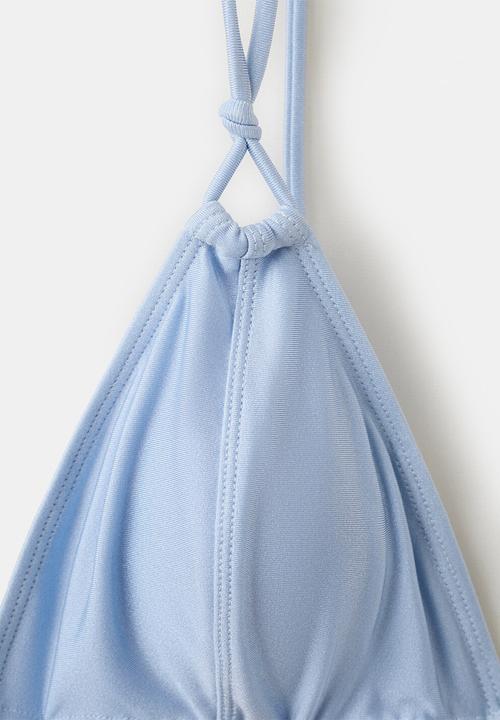 MANGO - Bikini top acalia - light pastel blue
