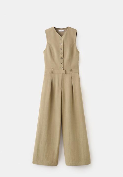 MANGO - Jumpsuit cole - beige/khaki