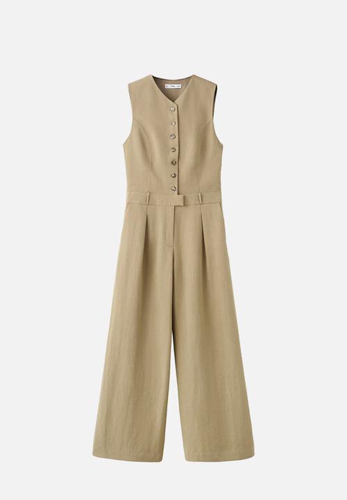 MANGO - Jumpsuit cole - beige/khaki
