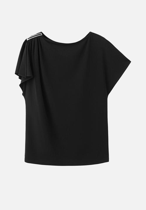 MANGO - T-shirt milena - black