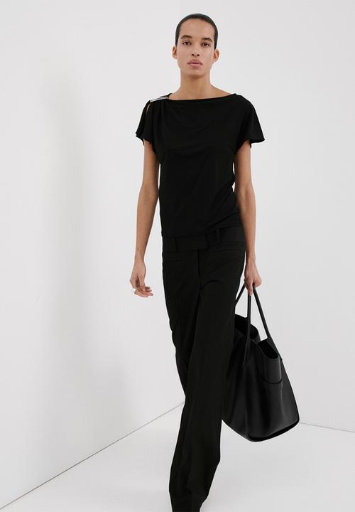 MANGO - T-shirt milena - black