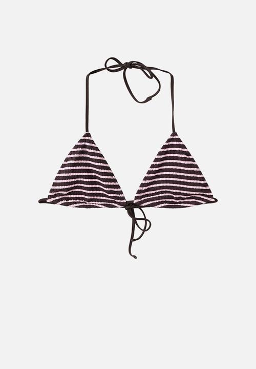 MANGO - Bikini top siros- dark brown