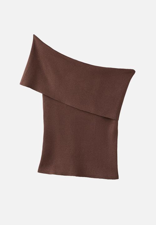 MANGO - Top gabriete - dark brown