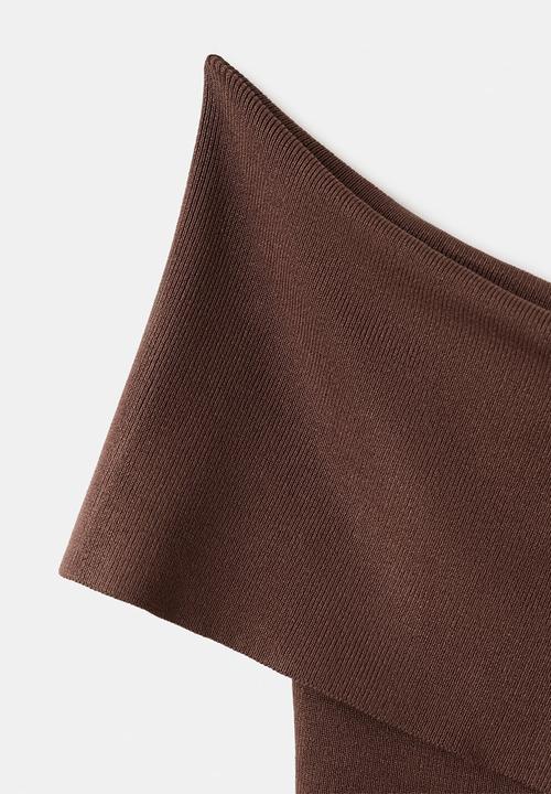 MANGO - Top gabriete - dark brown