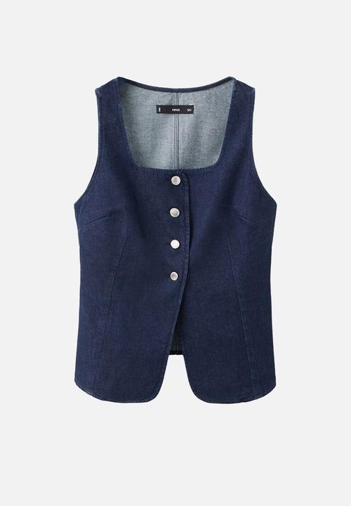 MANGO - Top avery - open blue