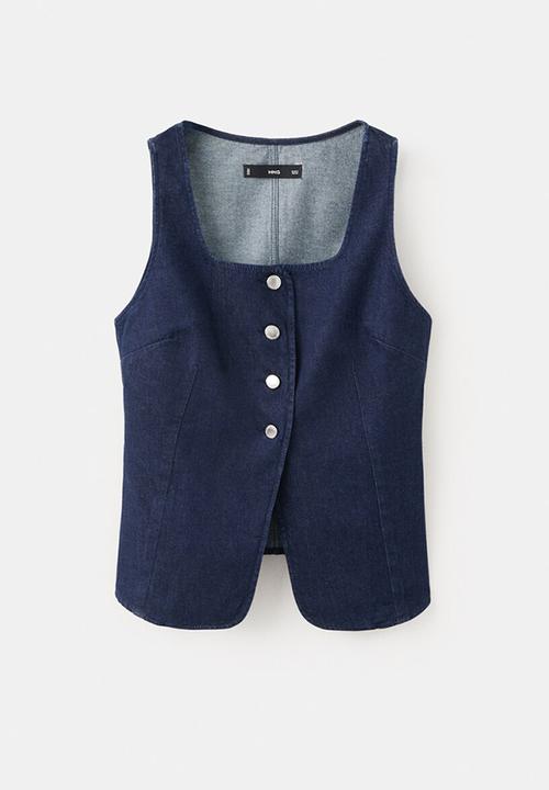 MANGO - Top avery - open blue