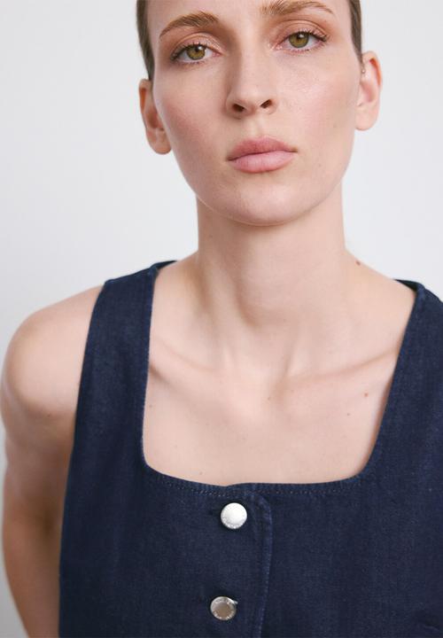 MANGO - Top avery - open blue