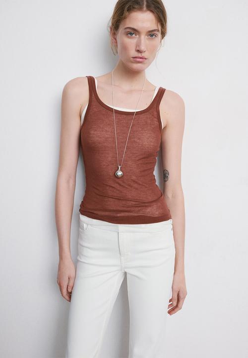 MANGO - Jeans sienna - white