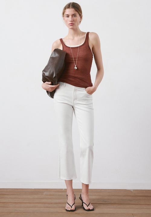 MANGO - Jeans sienna - white
