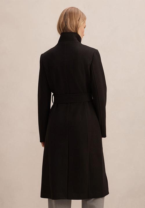 Forever New - Phoebe Funnel Neck Coat in Black