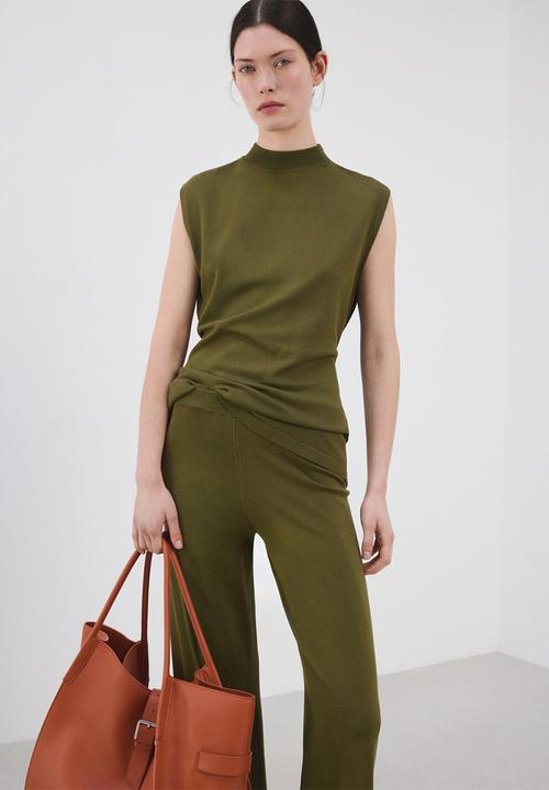 MANGO - Trousers ostrich - beige/khaki