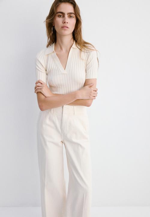 MANGO - Trousers alma - natural