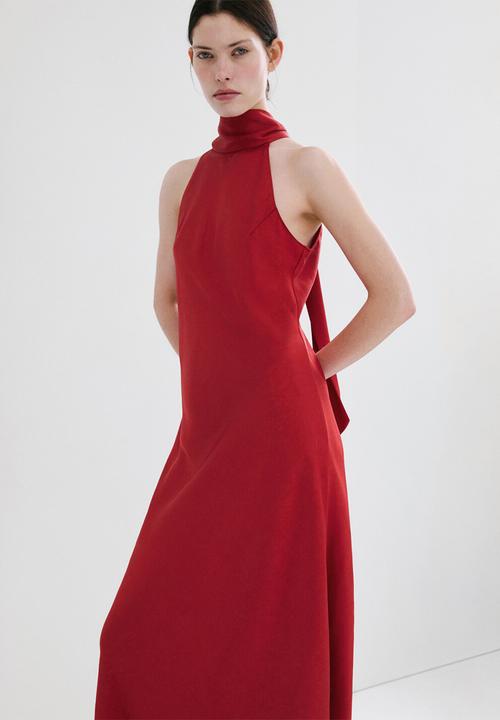 MANGO - Dress choco - red