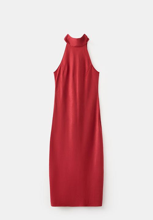 MANGO - Dress choco - red