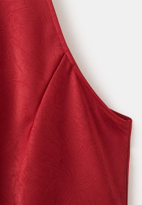 MANGO - Dress choco - red