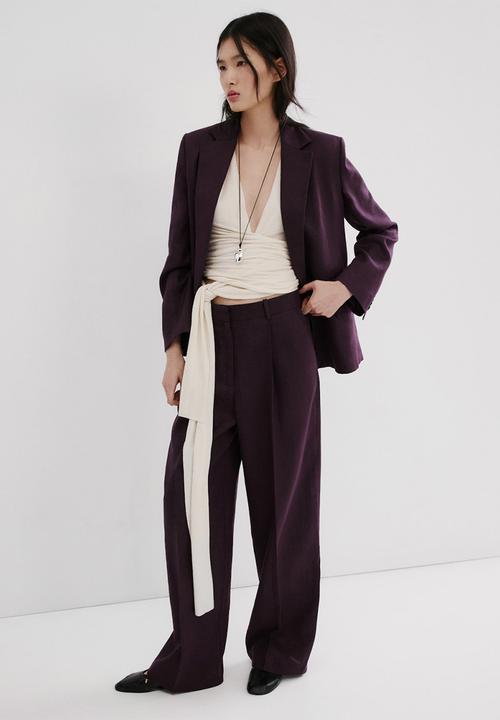 MANGO - Trousers tempoli - medium purple