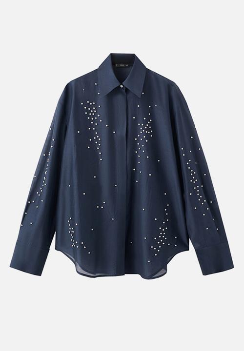 MANGO - Shirt smokey - navy