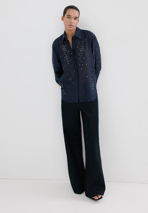 MANGO - Shirt smokey - navy