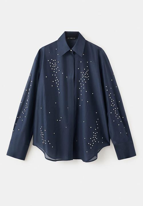 MANGO - Shirt smokey - navy