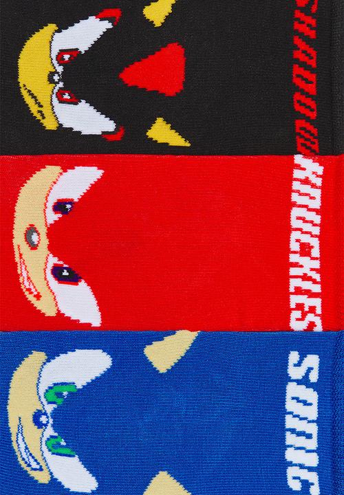 H&M - 5-Pack patterned socks - blue/sonic the hedgehog