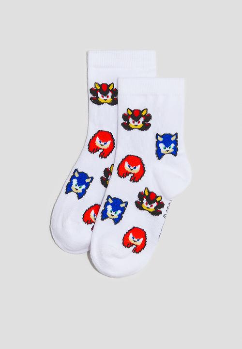 H&M - 5-Pack patterned socks - blue/sonic the hedgehog