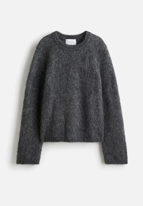 H&M - Mohair-blend jumper - dark grey marl