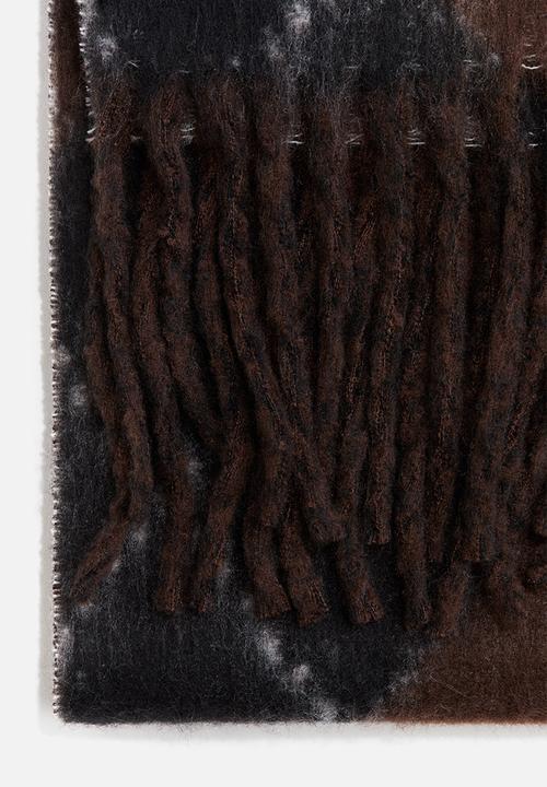 H&M - Fringed scarf - brown/checked