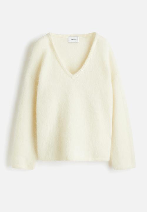 H&M - Oversized mohair-blend jumper - cream