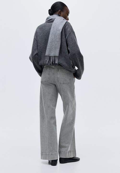 H&M - Wide high jeans - grey