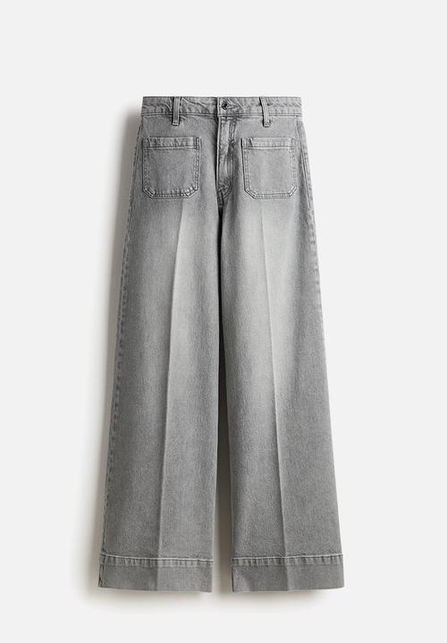 H&M - Wide high jeans - grey