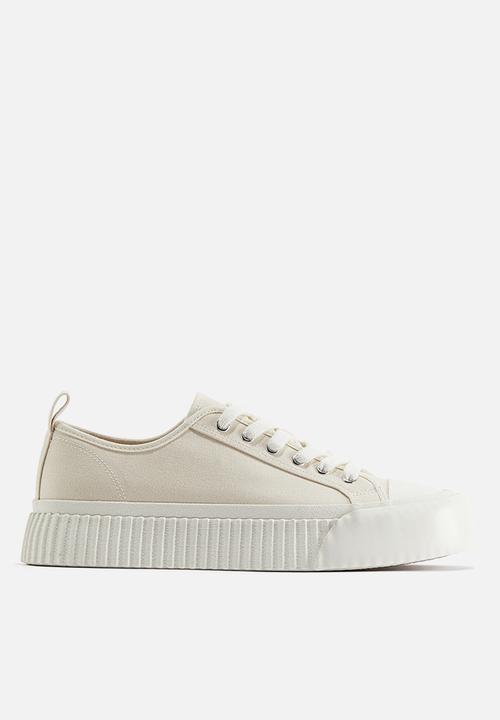 H&M - Canvas trainers - cream
