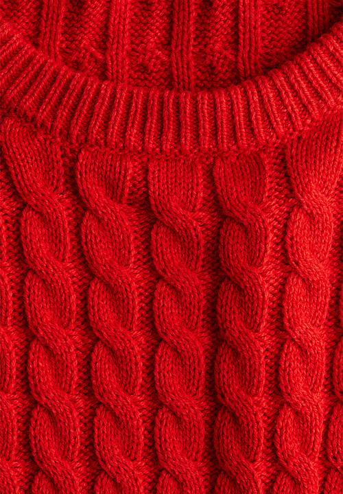 H&M - Cable-knit jumper - bright red