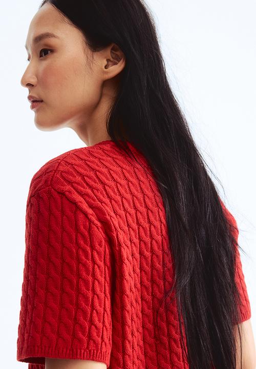 H&M - Cable-knit jumper - bright red
