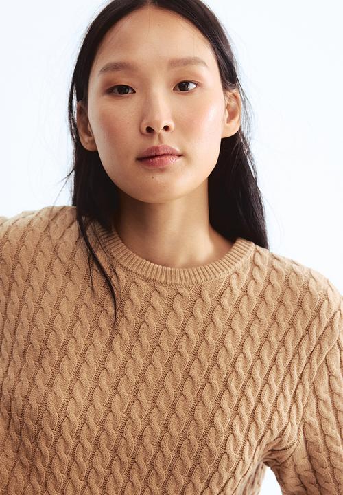 H&M - Cable-knit jumper - beige