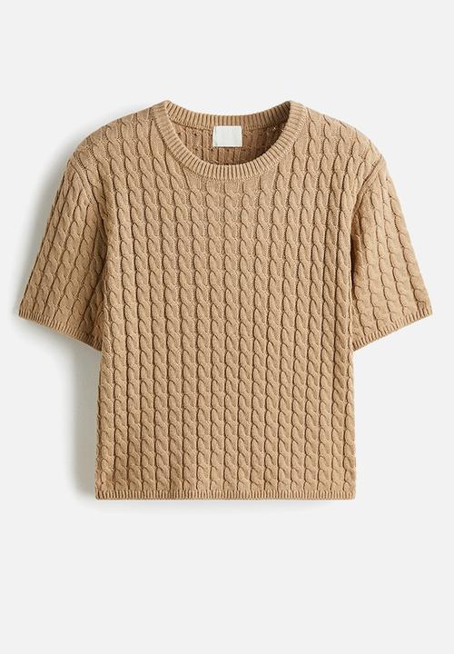 H&M - Cable-knit jumper - beige