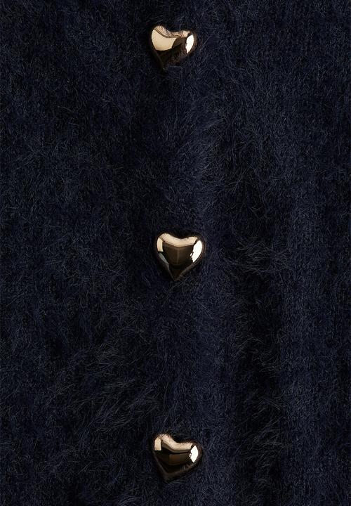 H&M - Fluffy cardigan - navy blue