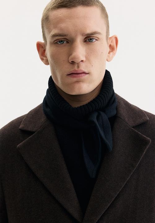 H&M - Single-breasted wool-blend coat - dark brown