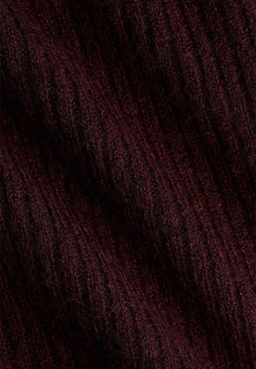 H&M - Off-the-shoulder jumper - burgundy