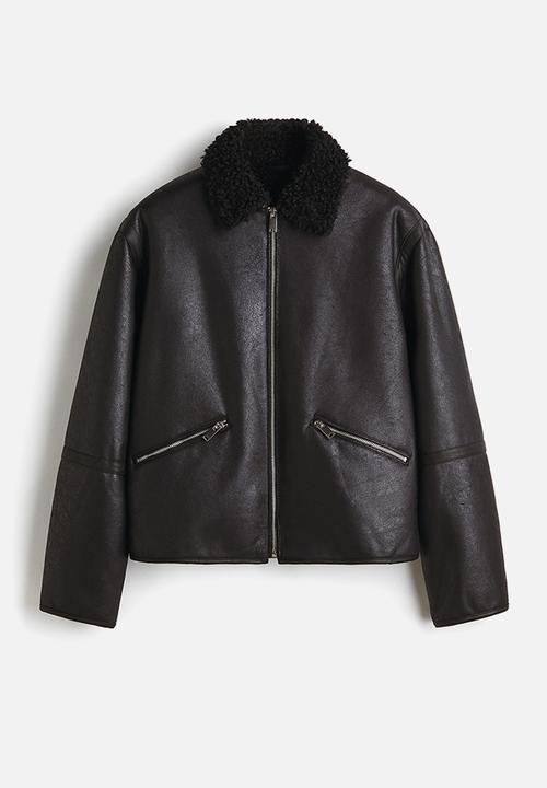 H&M - Teddy-lined jacket - black